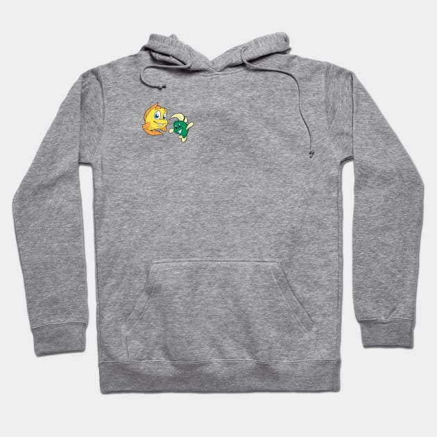 Freddi Fish & Flounder Tee Hoodie by seanhunter